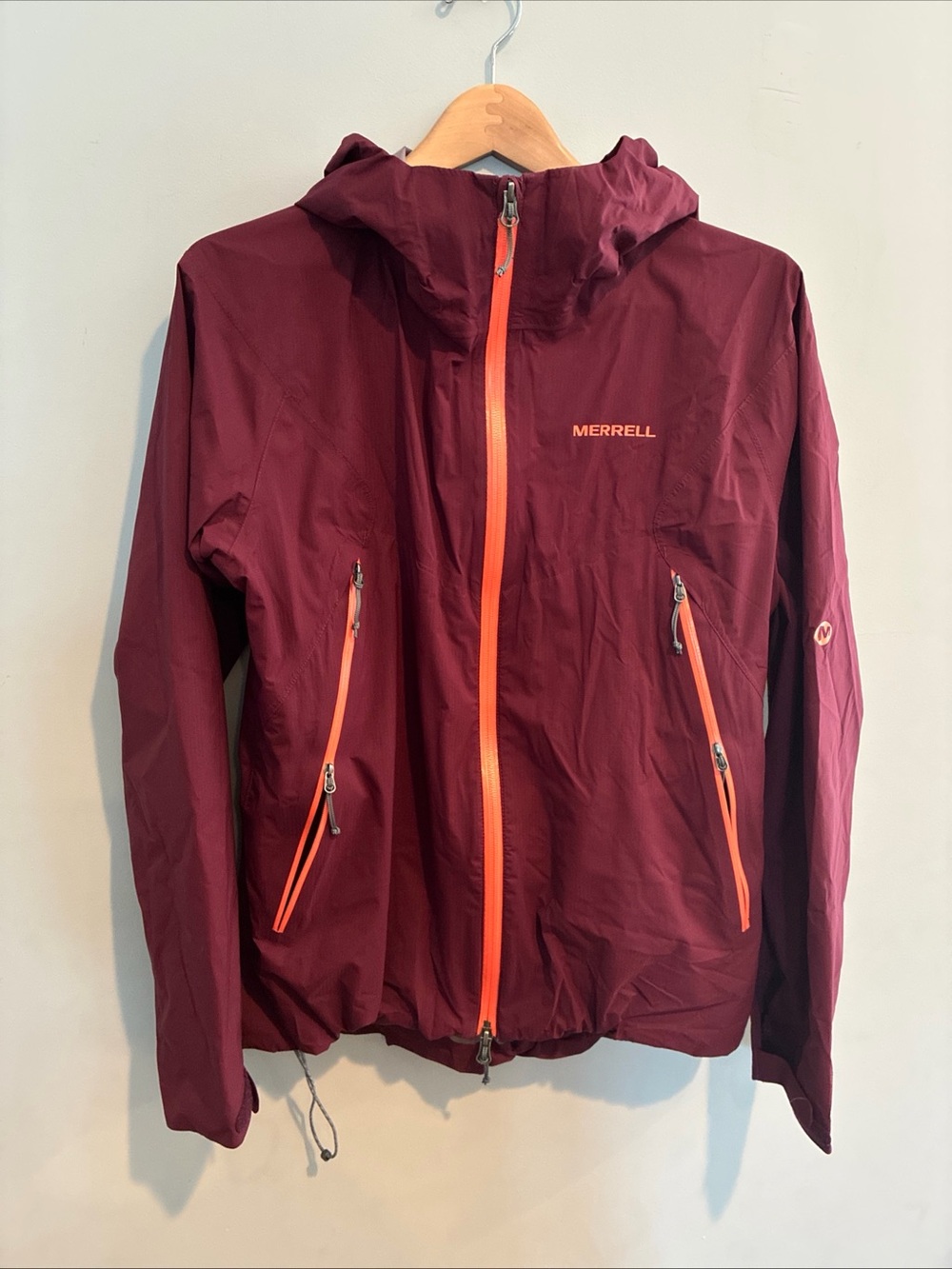 Merrell Women's water resistant Shell Jacket with Orange Trim
